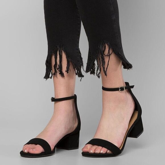 ✨Black Womens Heeled Sandals✨ - Picture 4 of 7